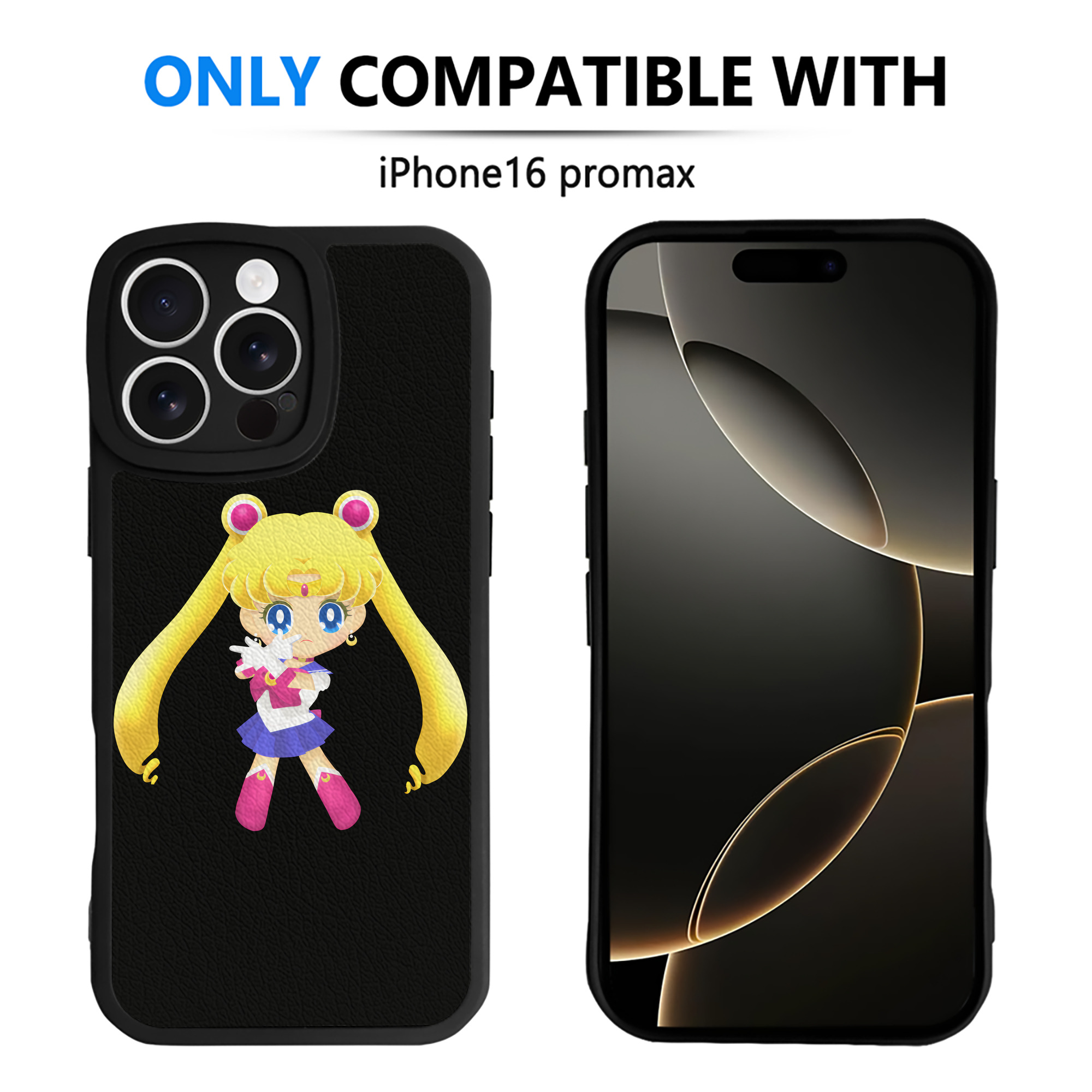 （画像用） 美少女戦士セーラームーン 月野 うさぎ つきの うさぎ Sailor Moon Tsukino Usagi 【iPhone 16シリーズ対応】シリコンスマホケース（レザー調） 材質：シリコン